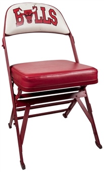 1990-98 Chicago Bulls Courtside Chair Used At Old Chicago Stadium & United Center During NBA Bulls Championship (Bulls Charity LOA)